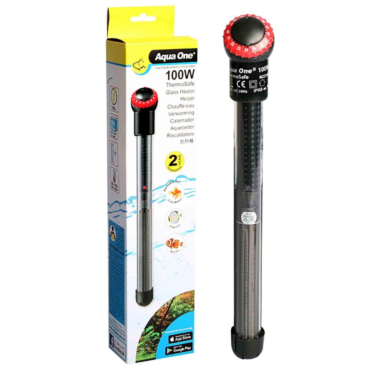 Aqua One Heater ThermoSafe 100W 30cm**