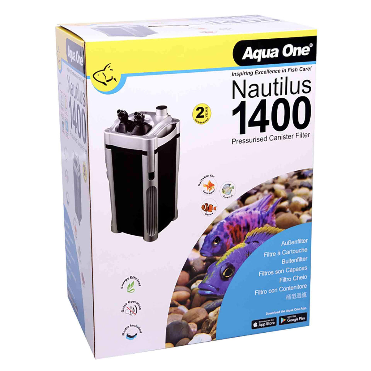 Aqua One Nautilus 1400 Canister Filter 1400lph**