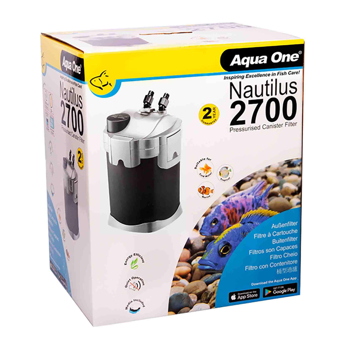 Aqua One Nautilus 2700 Canister Filter 2700lph**