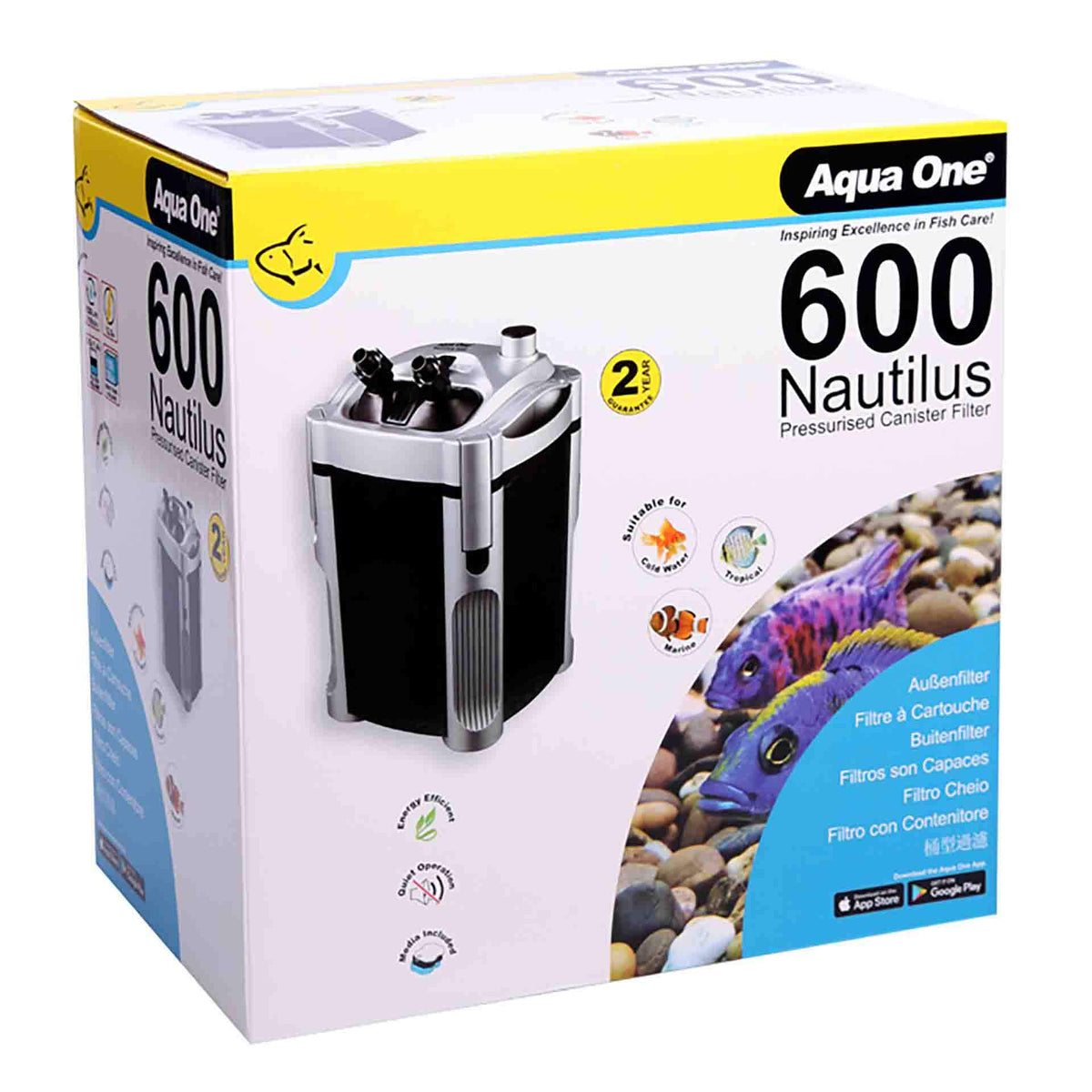 Aqua One Nautilus 600 Canister Filter 600lph**