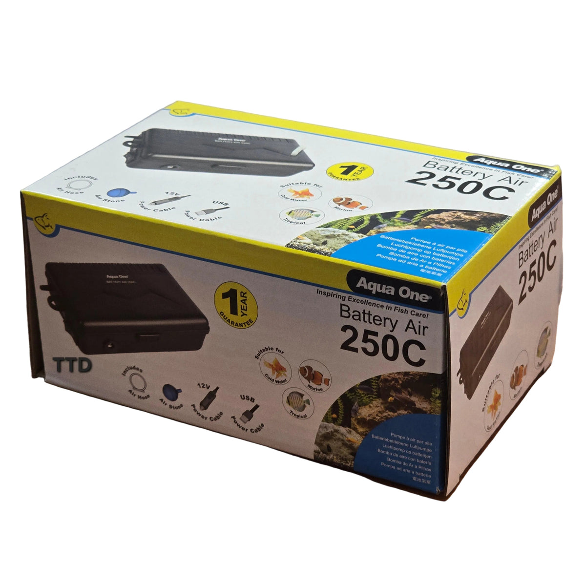 Aqua One Portable Battery Air Pump 250C
