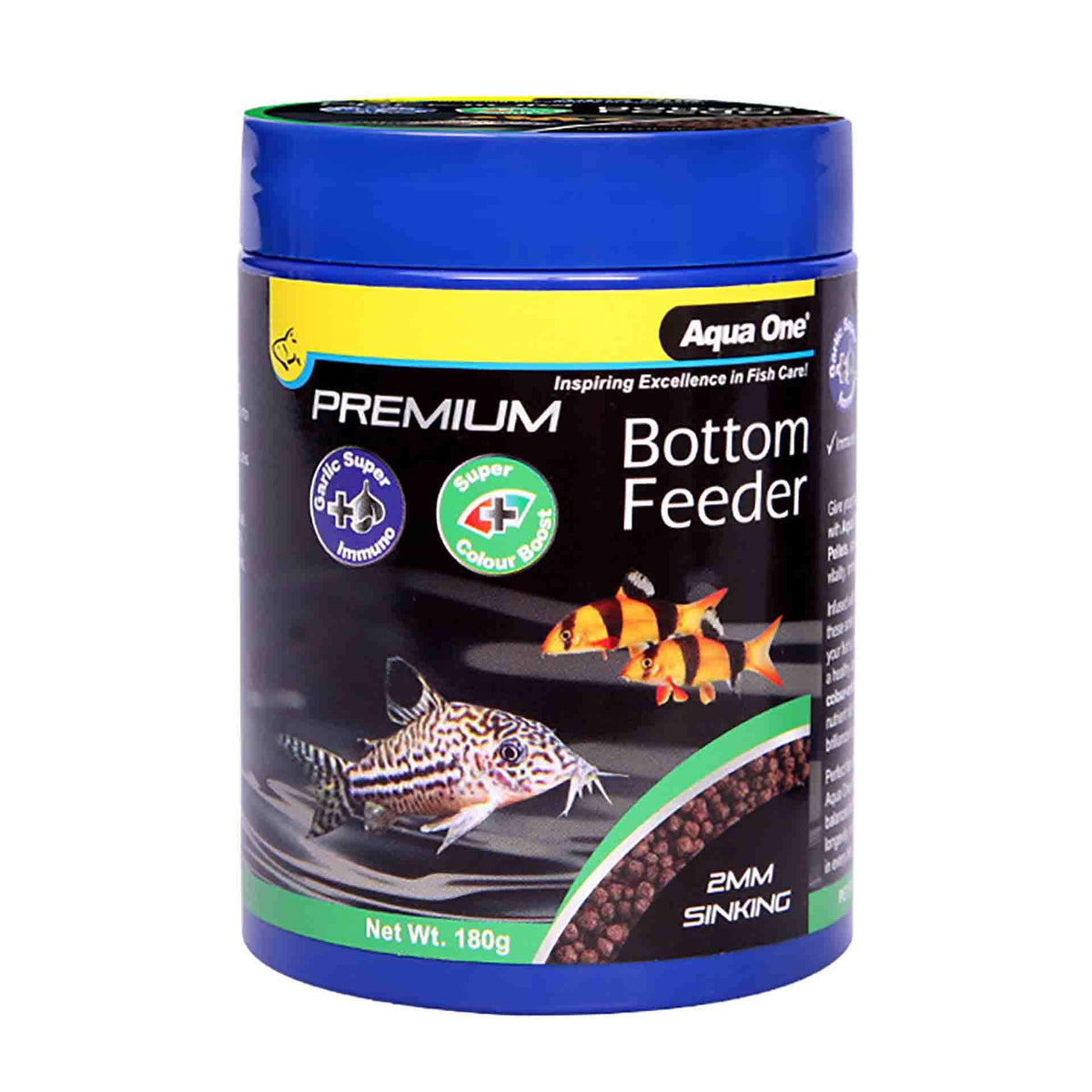 Aqua One Premium Bottom Feeder Sinking Pellets (2mm) 180g