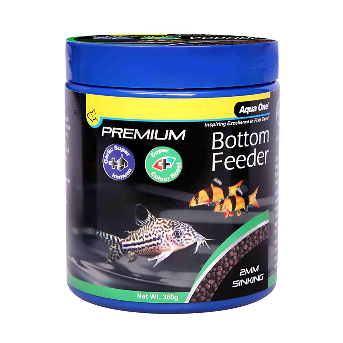 Aqua One Premium Bottom Feeder Sinking Pellets (2mm) 360g