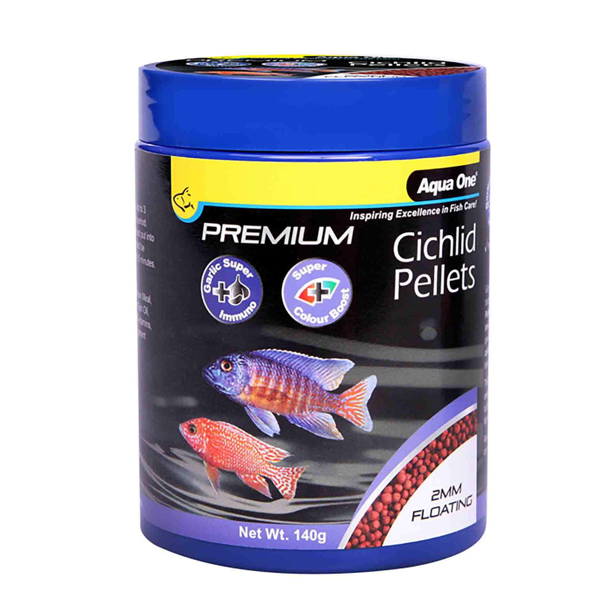 Aqua One Premium Cichlid Floating Pellets (2mm) 140g
