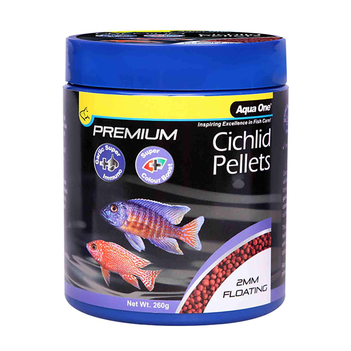 Aqua One Premium Cichlid Floating Pellets (2mm) 260g