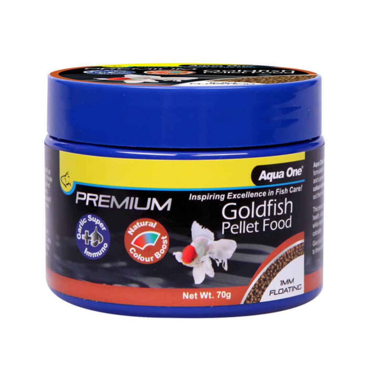 Aqua One Premium Goldfish Floating Pellet Food (1mm) 70g