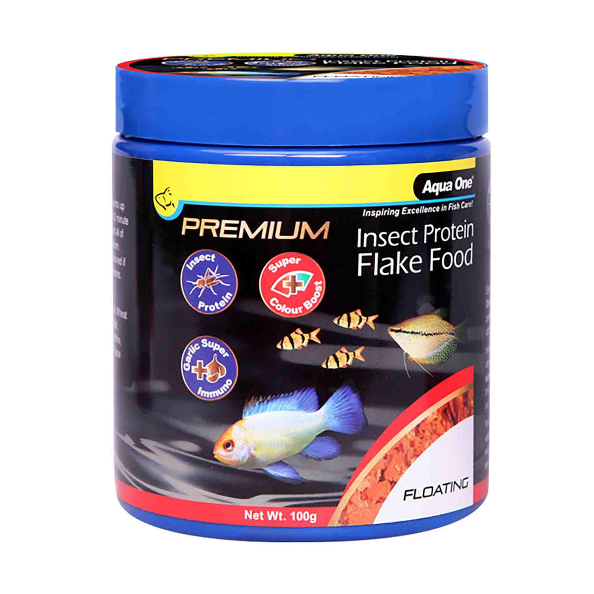 Aqua One Premium Insect Protein Colour Boost Flakes (Floating) 100g