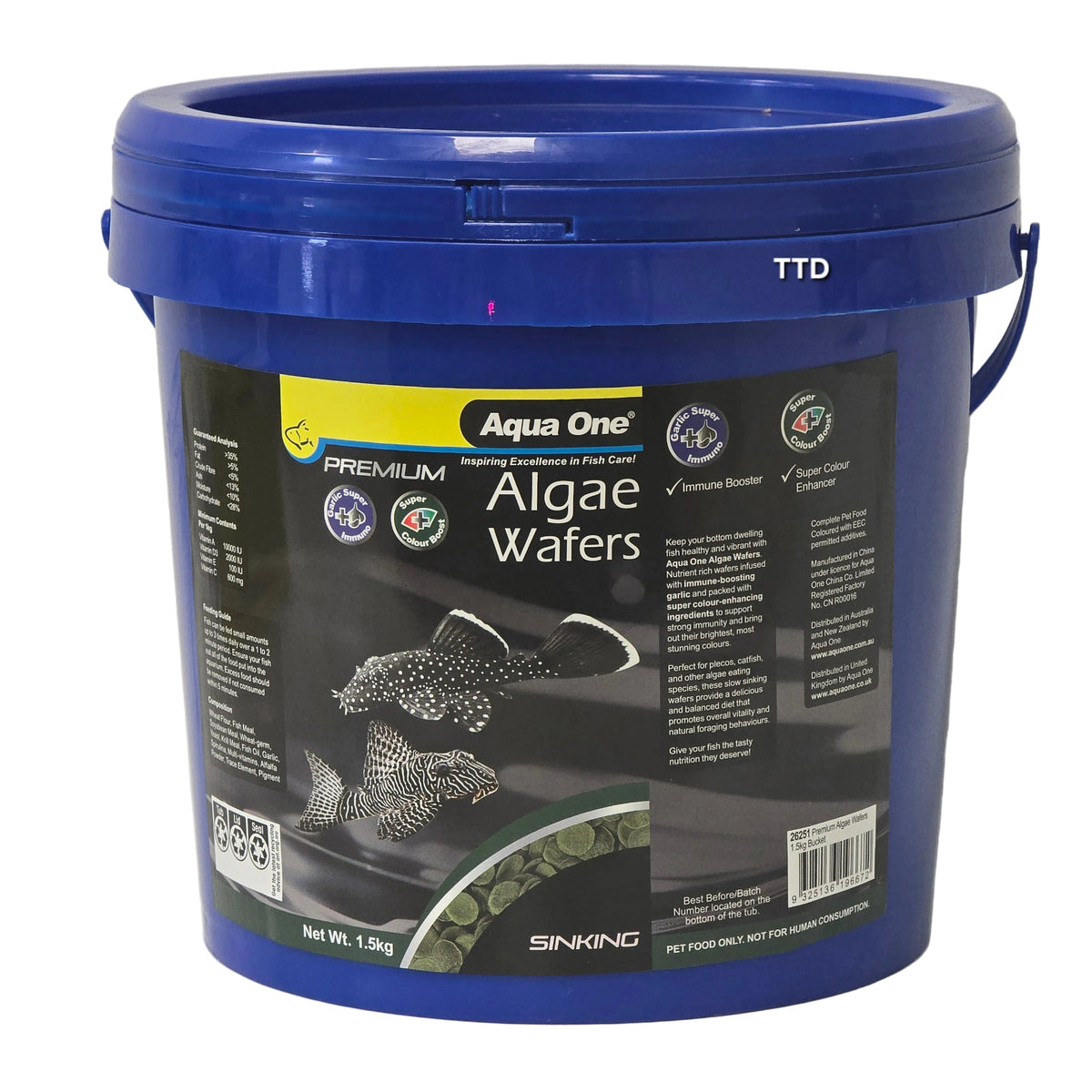 Aqua One Premium Sinking Algae Wafers 1.5kg