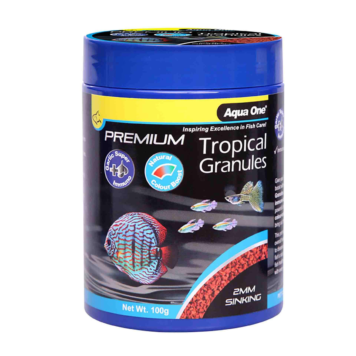 Aqua One Premium Tropical Sinking Granules (2mm) 100g