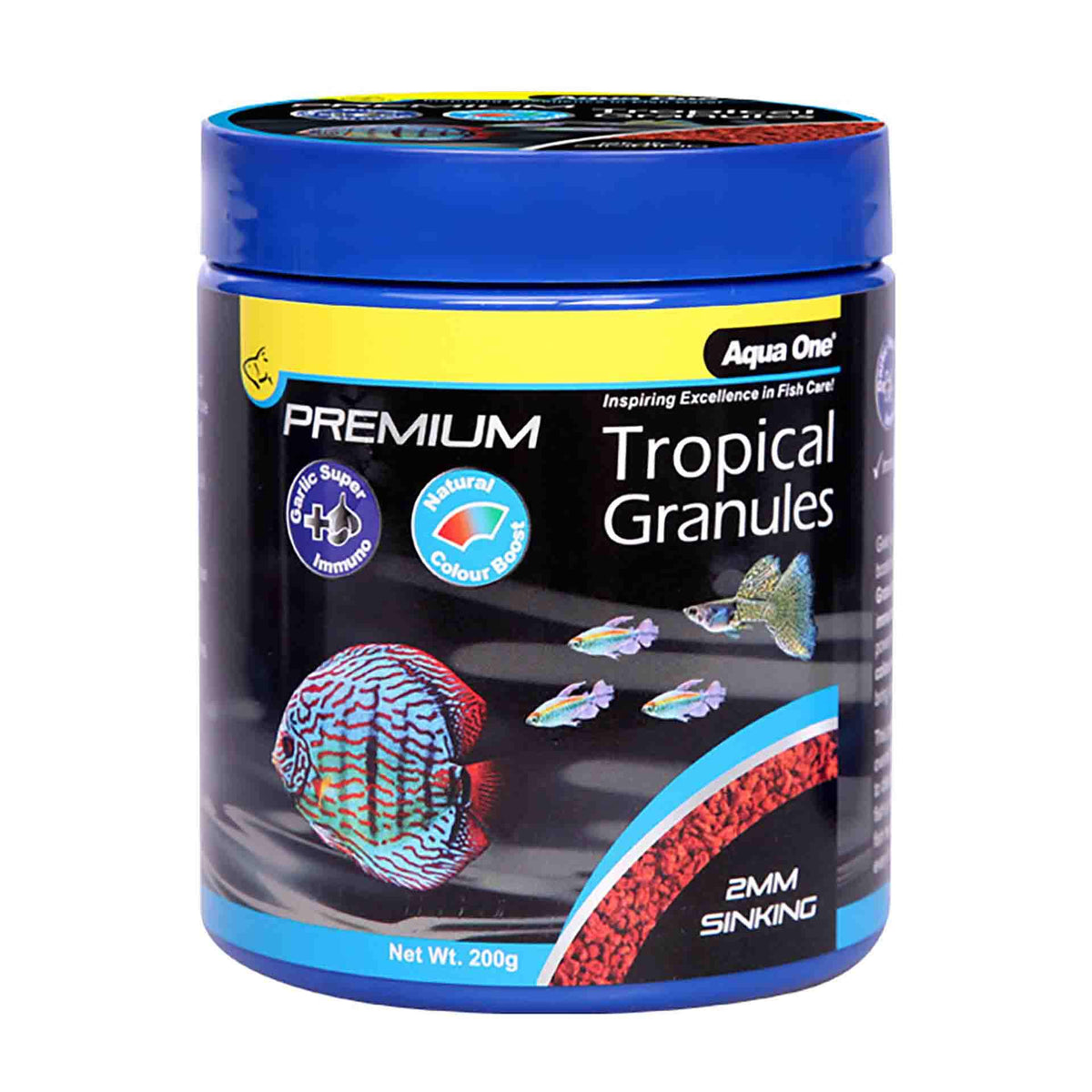 Aqua One Premium Tropical Sinking Granules (2mm) 200g