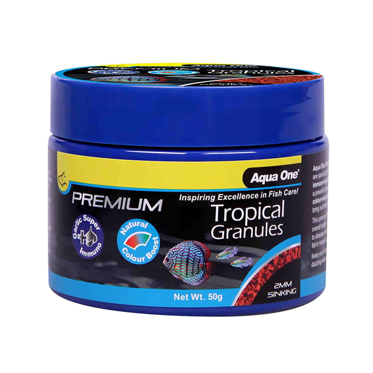 Aqua One Premium Tropical Sinking Granules (2mm) 50g