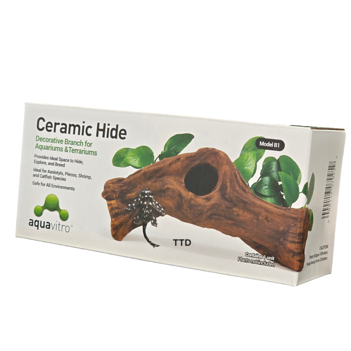 Aquavitro Ceramic Hide Model B1 (Decorative branch and logs for Aquarium and Terrarium)