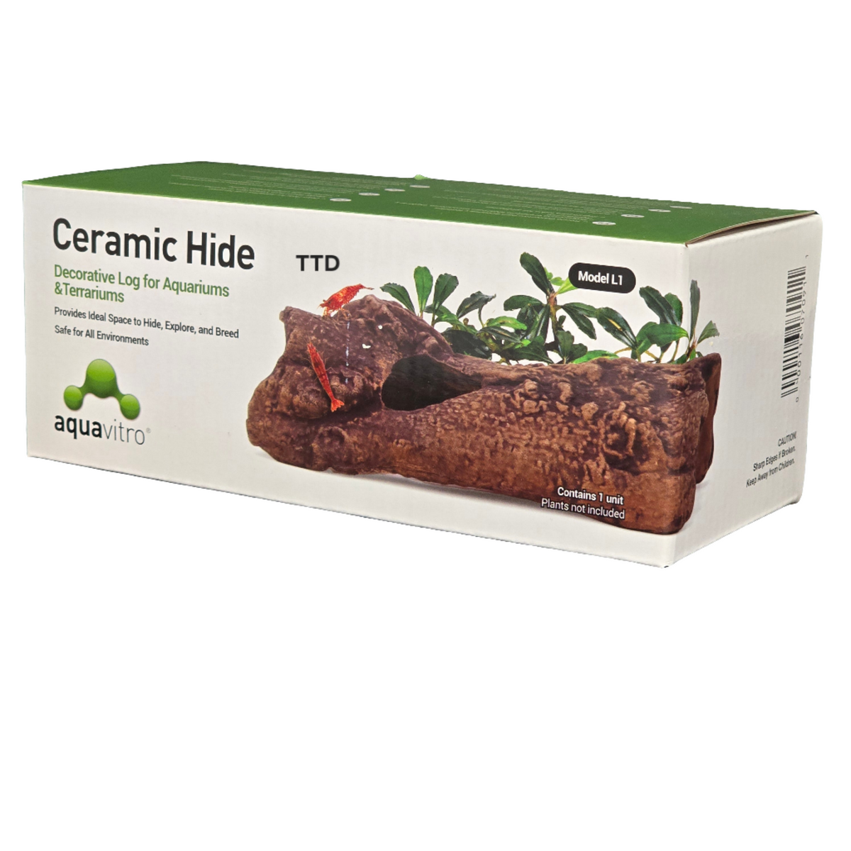 Aquavitro Ceramic Hide Model L1 (Decorative branch and logs for Aquarium and Terrarium)