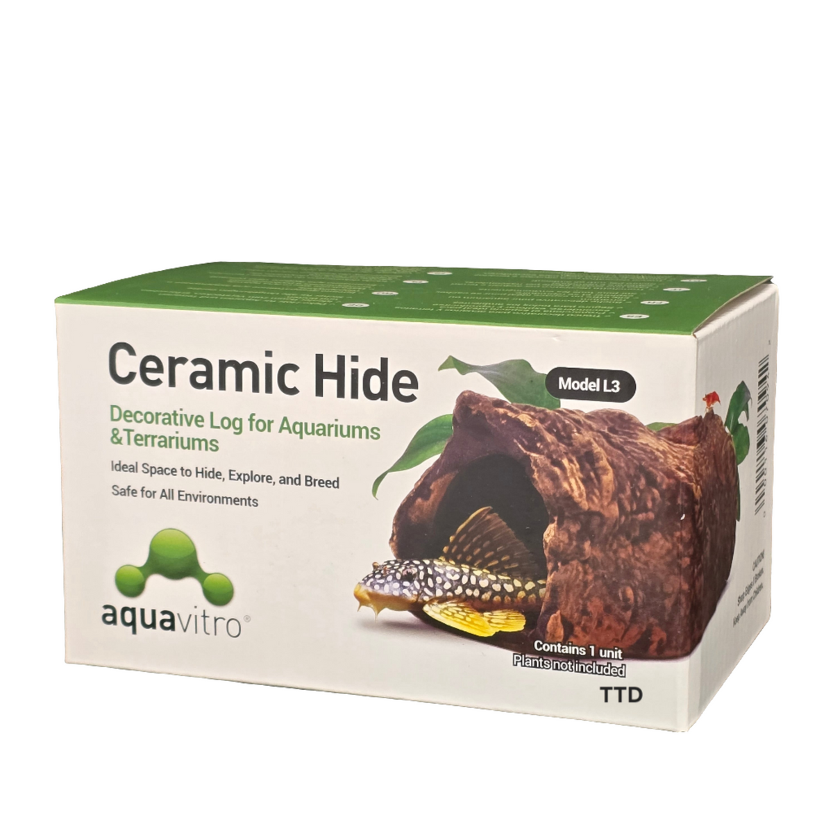 Aquavitro Ceramic Hide Model L3 (Decorative branch and logs for Aquarium and Terrarium)