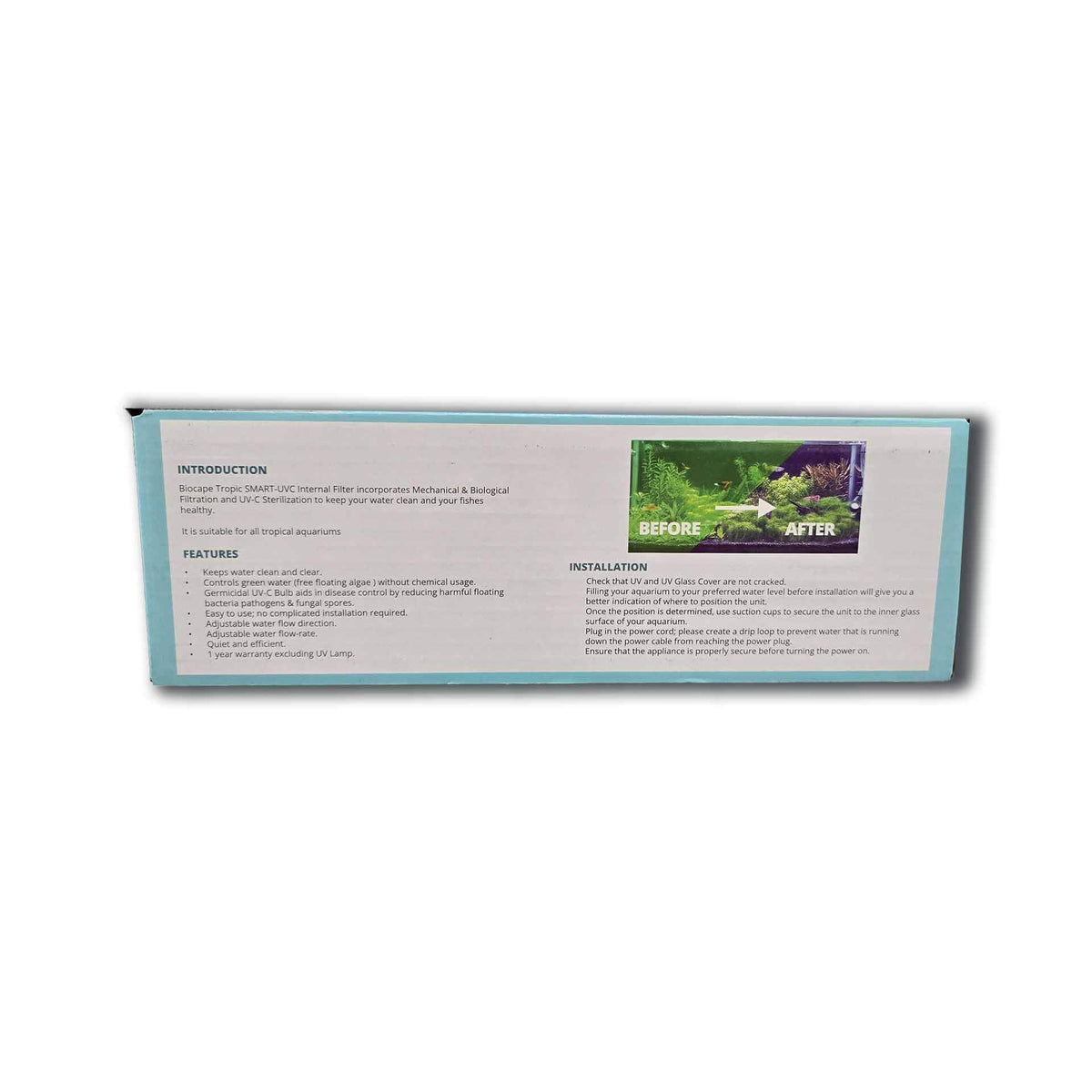 Bioscape Smart UVC 7w Internal Filter - 500lph