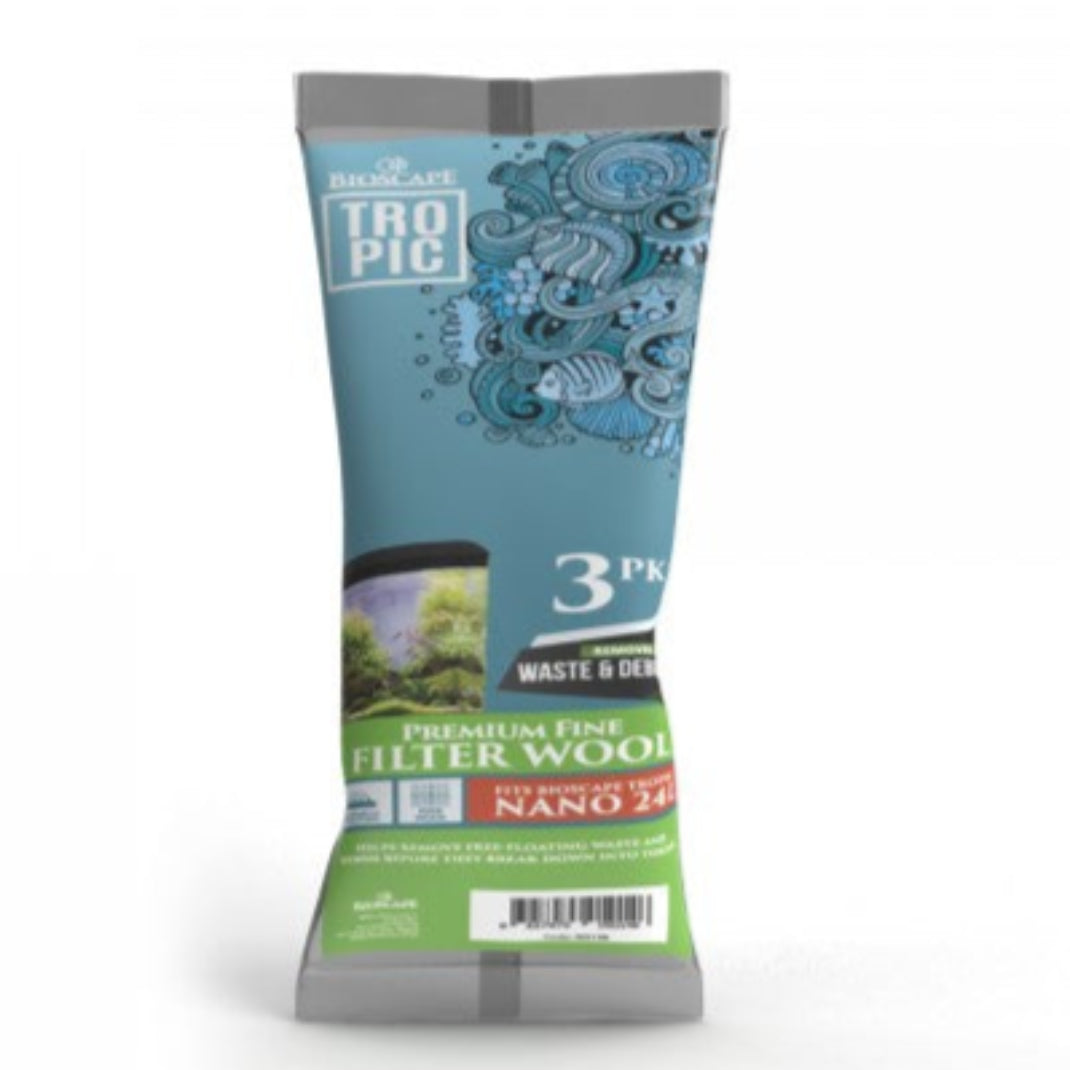 Bioscape 61l Nano Replacement Polywool Filter Pads - Pack of 3