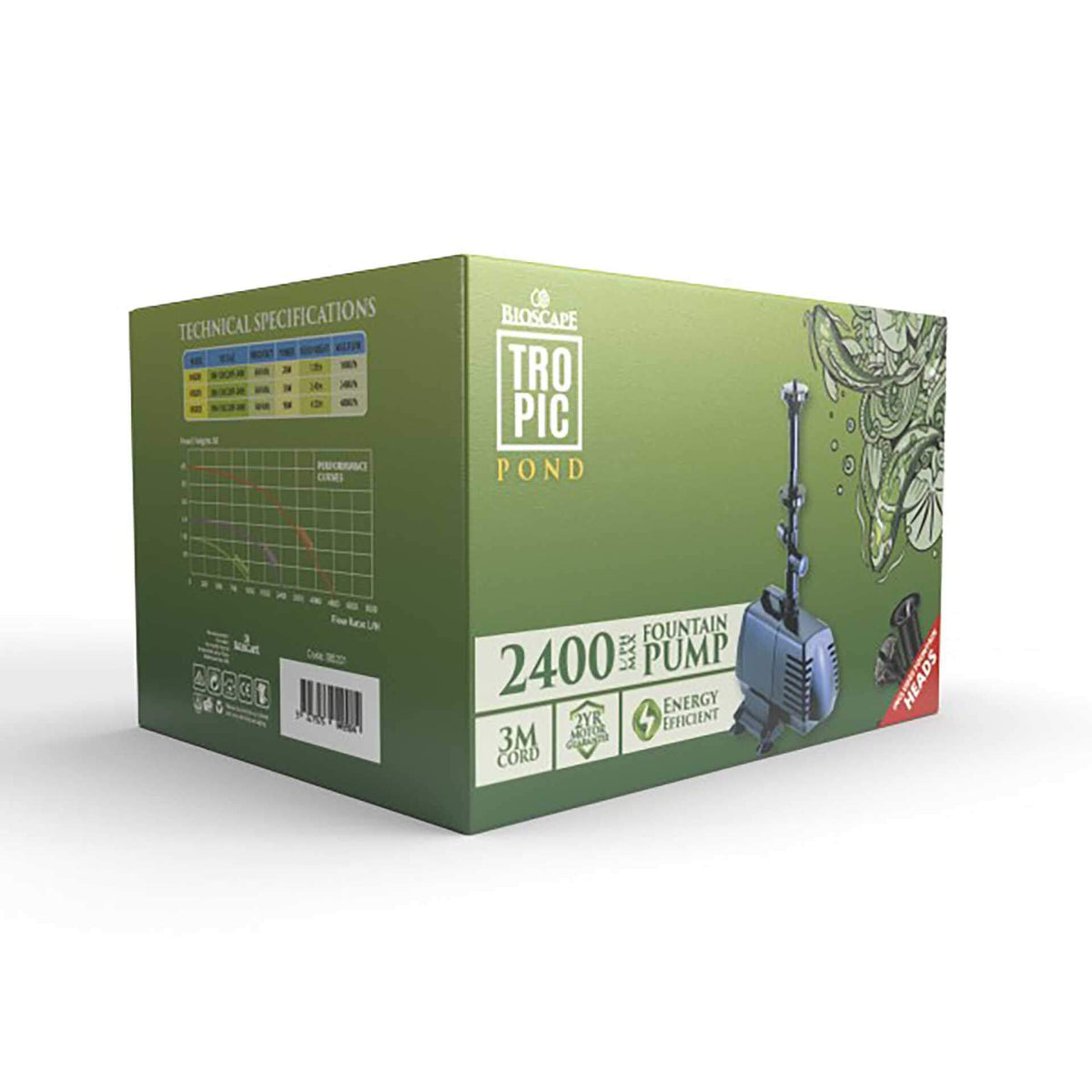 Bioscape Pond Fountain Pump - 2400lph