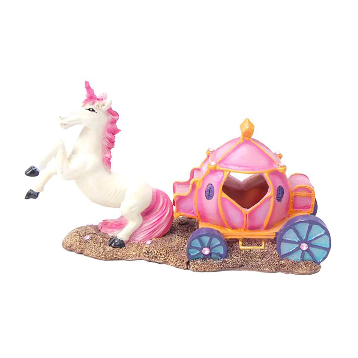 Bioscape - Fantasy Princess Carriage w/Horse - 21 x 12cm Aquarium Ornament