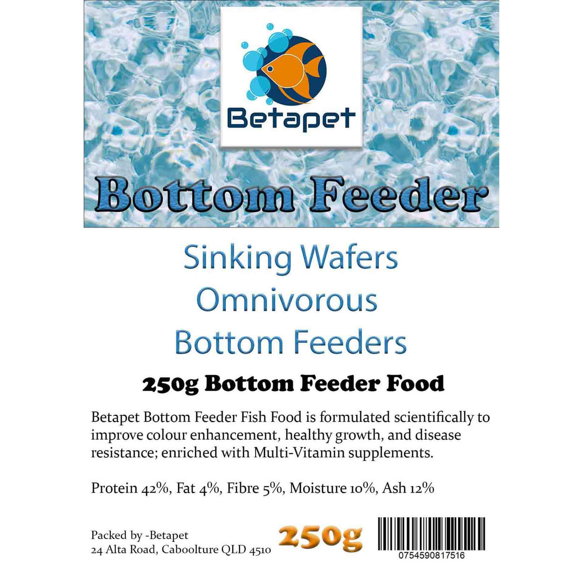 Betapet 250g Bottom Feeder Fish Food