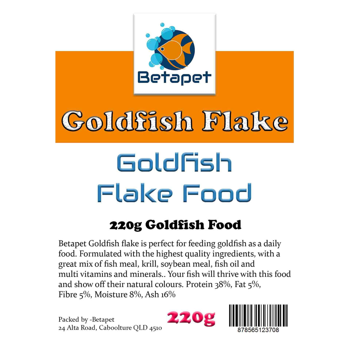 Betapet 220g Goldfish Flake Fish Food