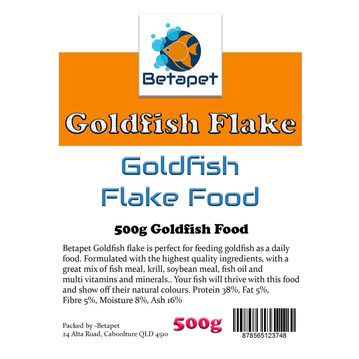 Betapet 500g Goldfish Flake Fish Food