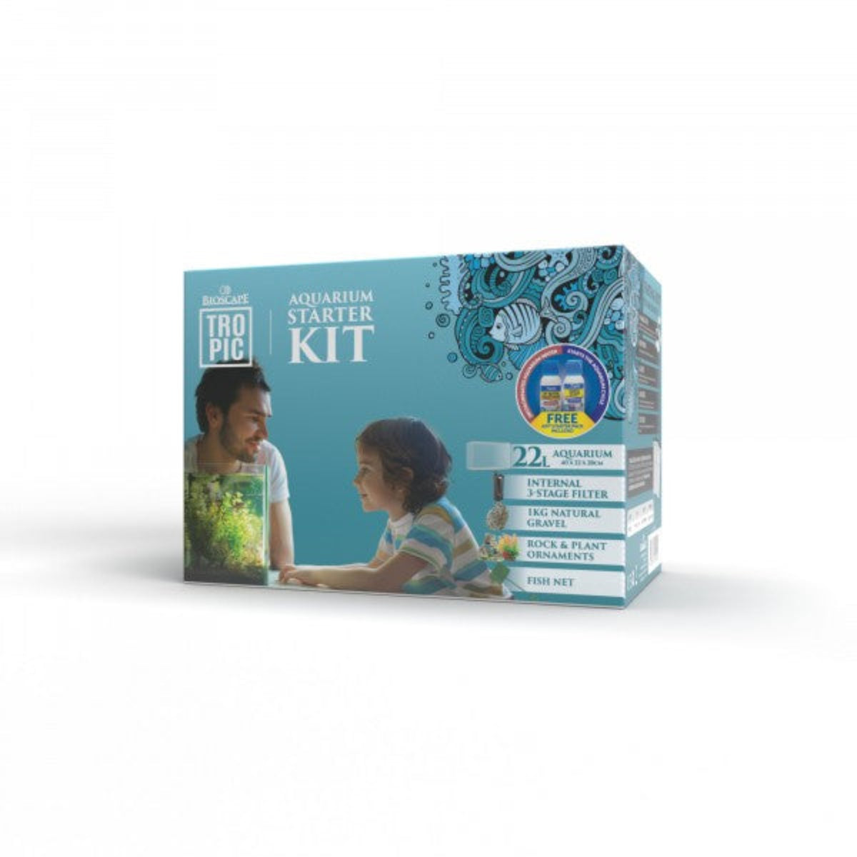 Bioscape Deluxe Aquarium Starter Kit 22L - 40 x 22 x 28cm - In Store Pick Up Only