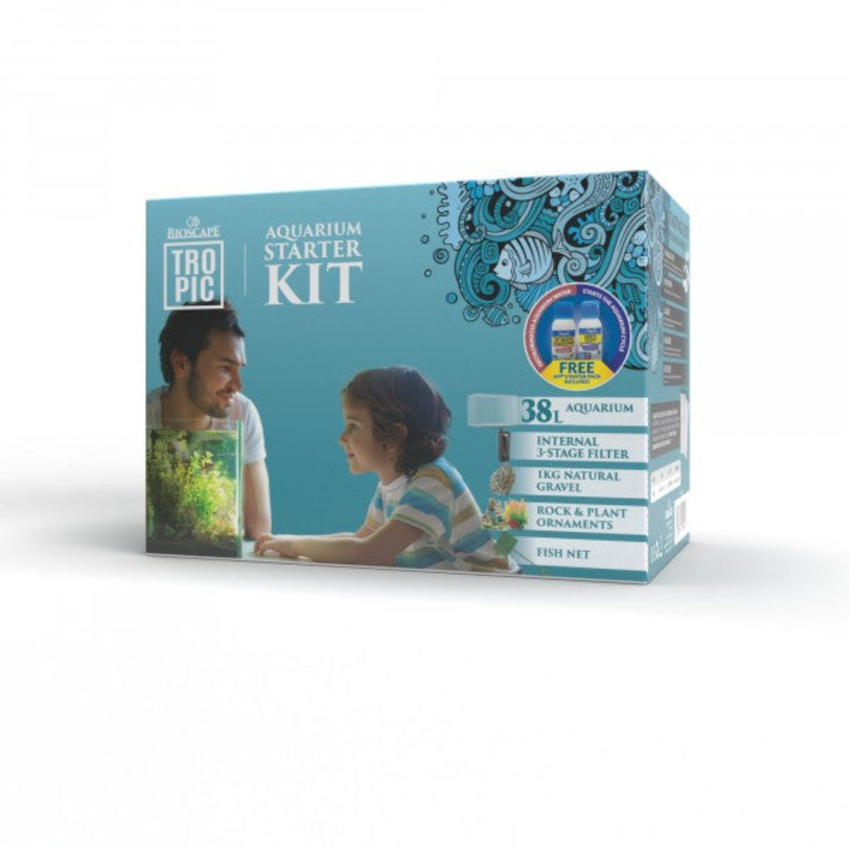 Bioscape Deluxe Aquarium Starter Kit 38L - 50 x 30 x 26cm - In Store Pick Up Only