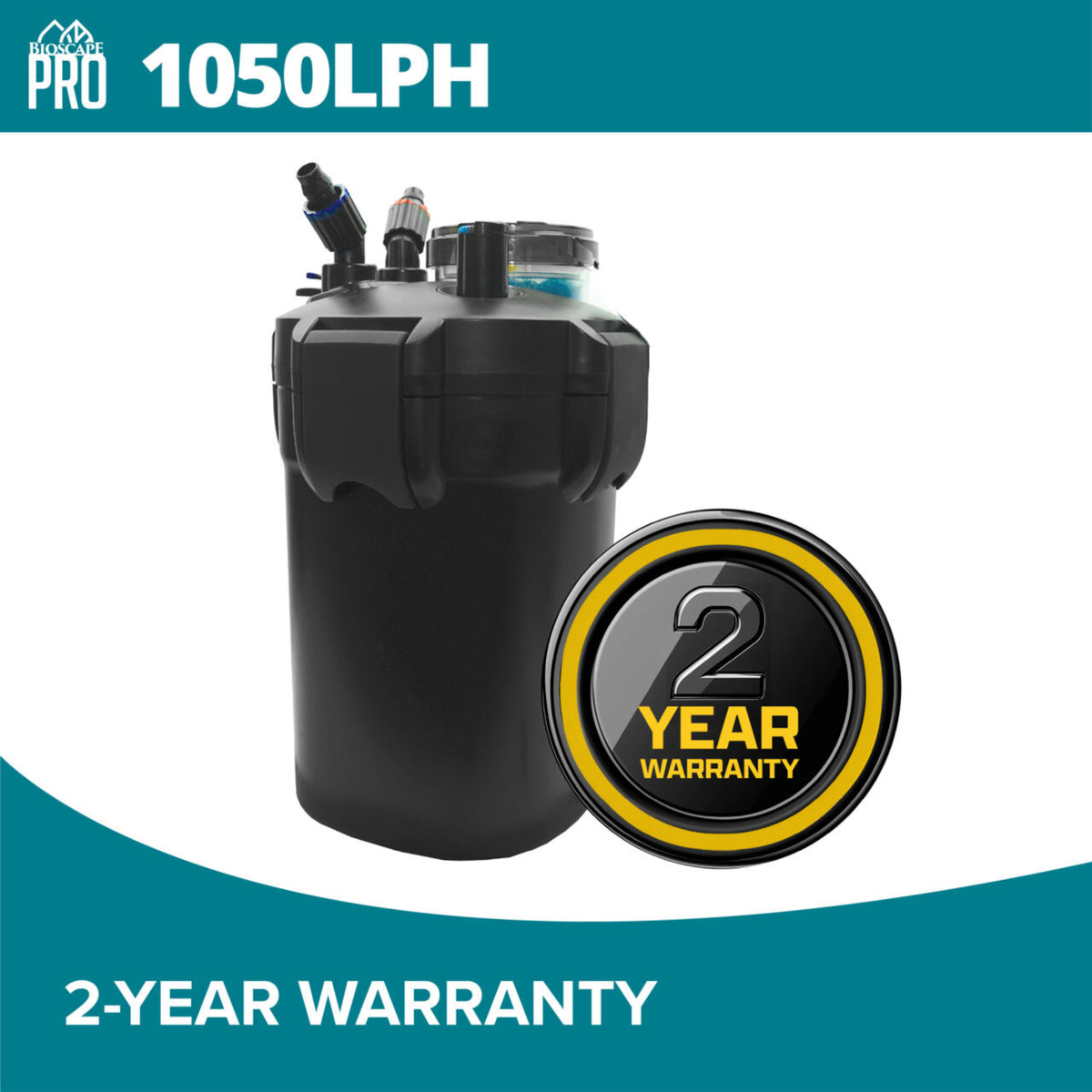 Bioscape PRO 'Easy Clean' Canister Filter with Heater 1050lph