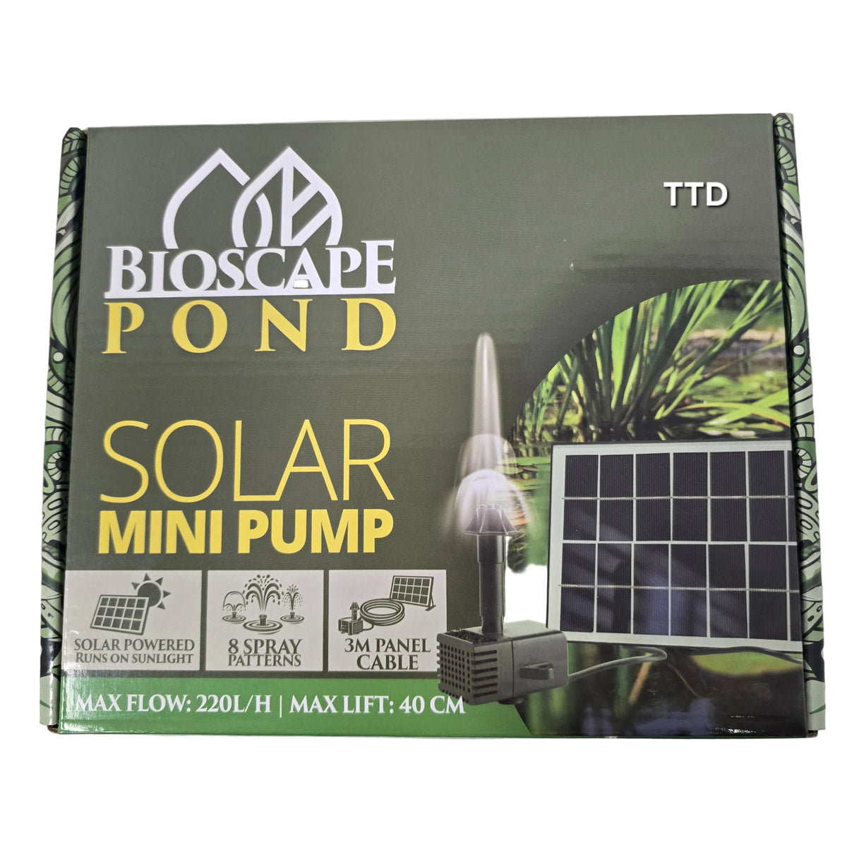 Bioscape Solar Mini Pump with Remote Panel