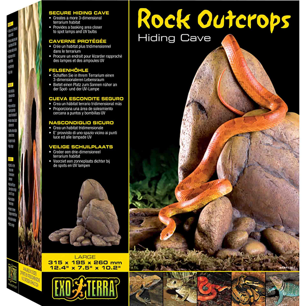 Exo Terra Rock Outcrops Hiding Cave - Large