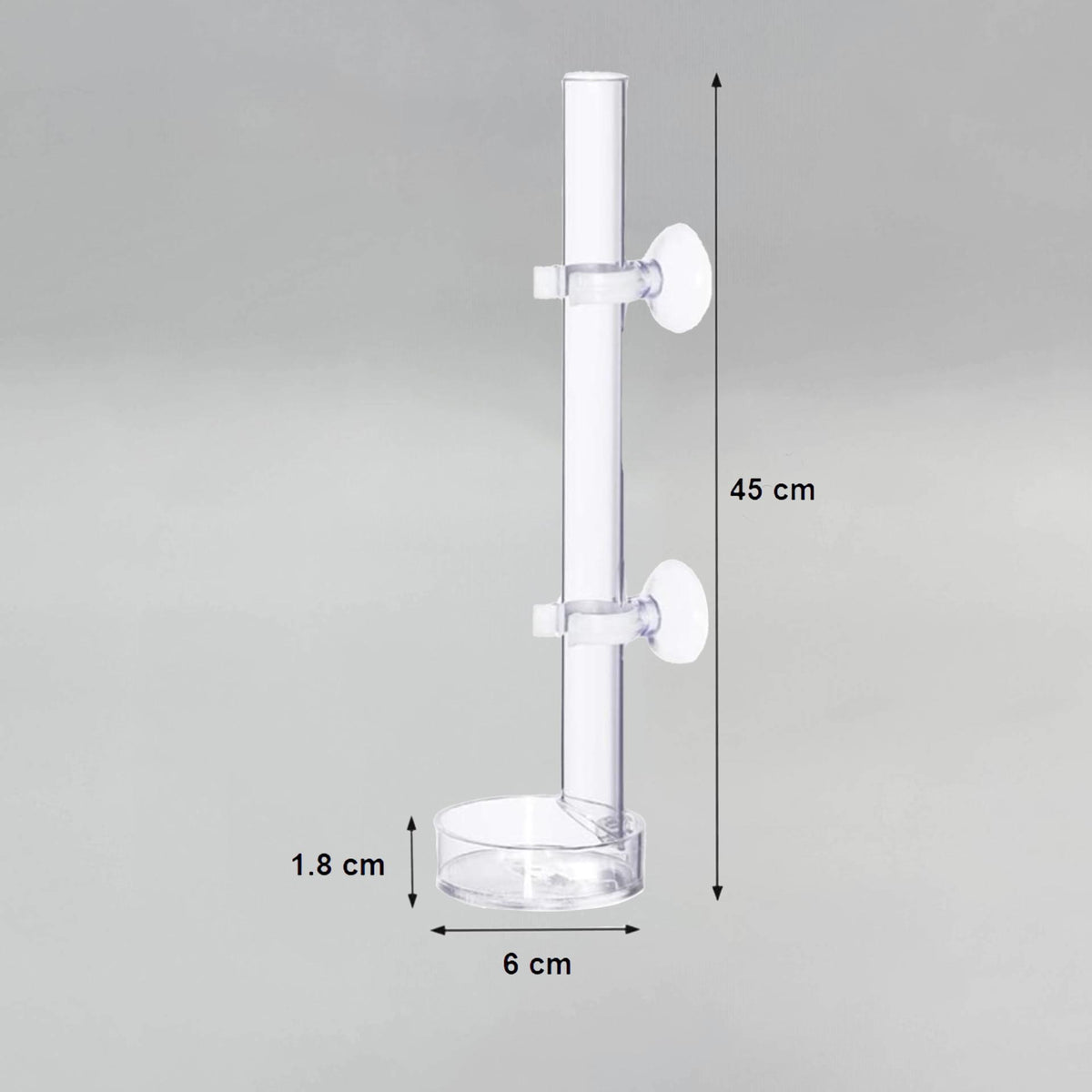 Glass Feeding Tube w/ Dish Combo - 45cm