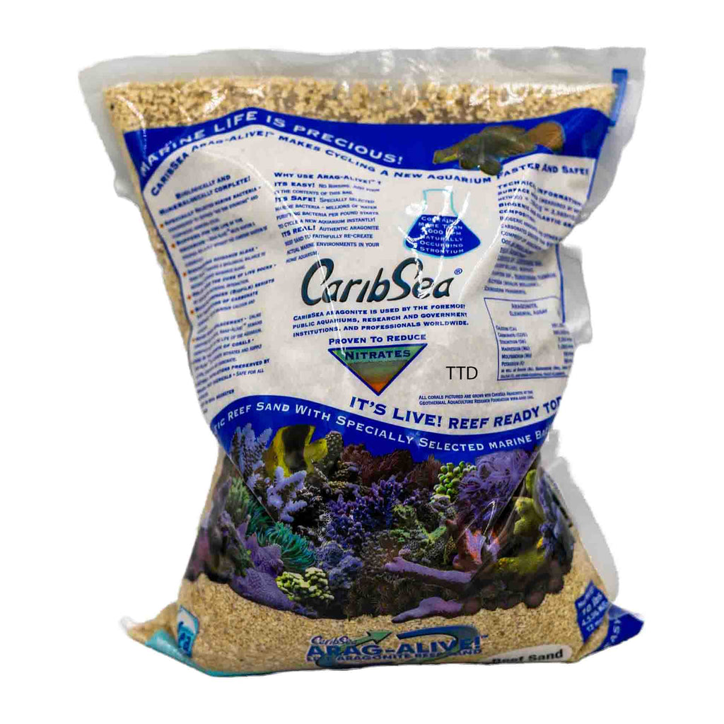 CaribSea Arag-Alive Spezialsand – 9 Kg Aragonit-Substrat Für Riffaquarien & Meerwassertanks