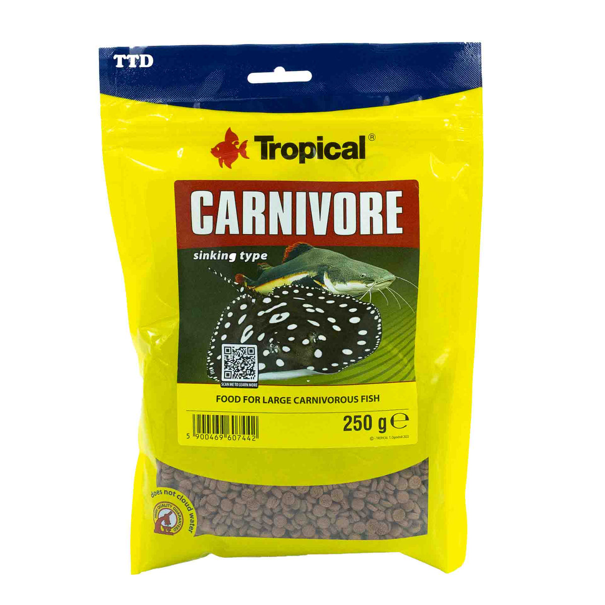 Tropical Carnivore Tablets 5mm Tablet 250g Pellet Fish Food Bag