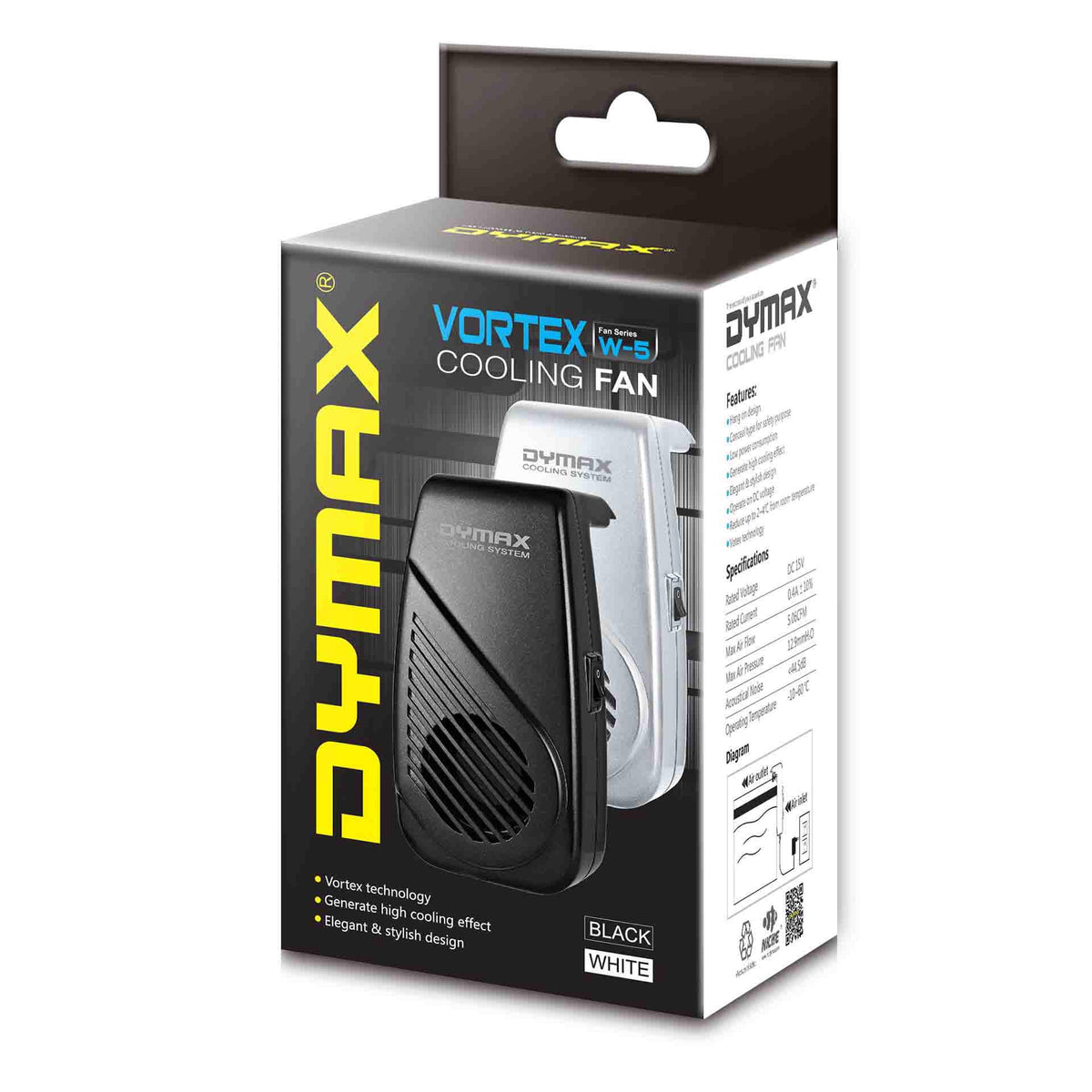 Dymax Vortex Cooling Fan 5W - White