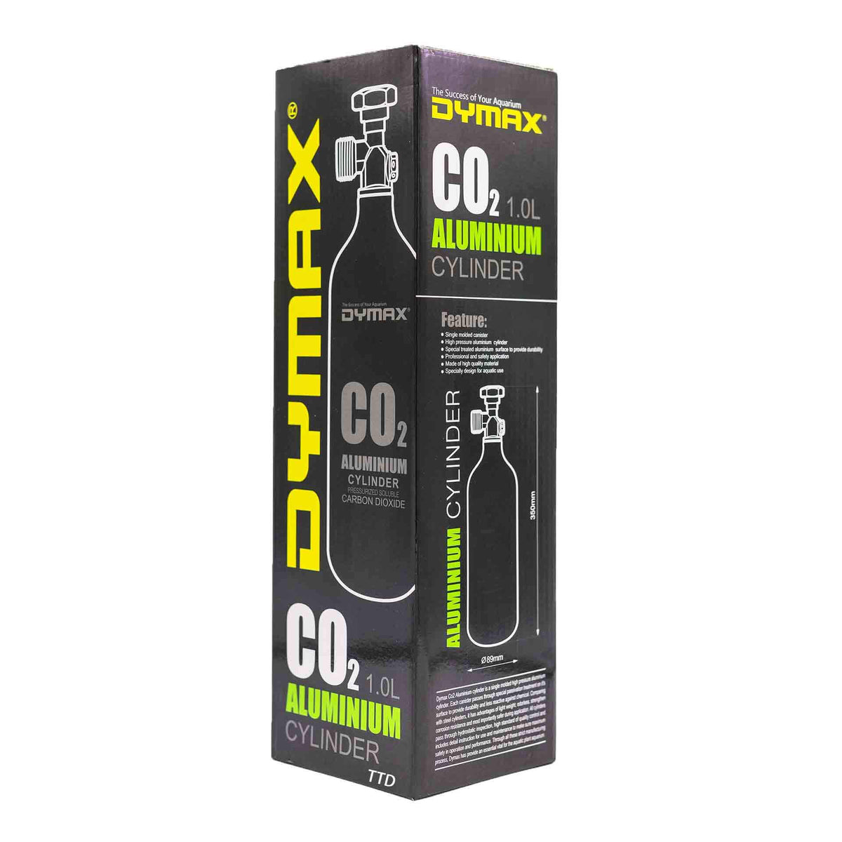 Dymax CO2 Aluminium Cylinder 1L - Empty