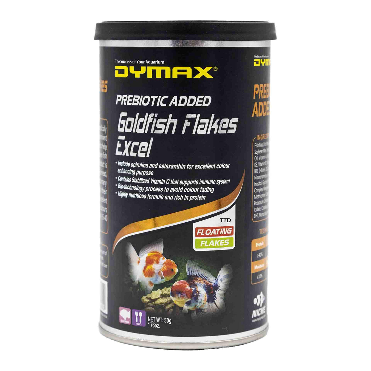 Dymax Excel Goldfish Flakes Floating 50g