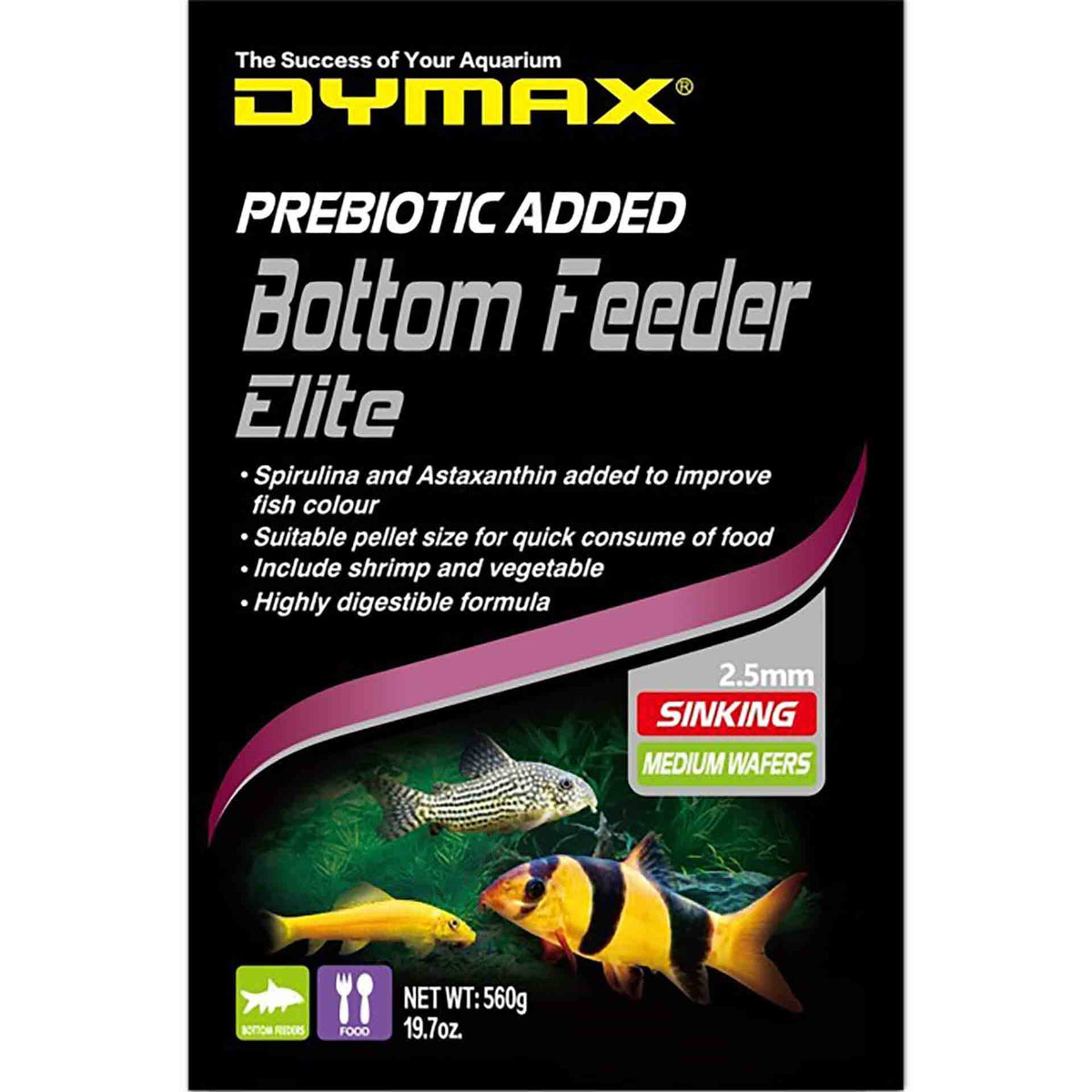 Dymax Elite Bottom Feeder Sinking MEDIUM Wafers 560g