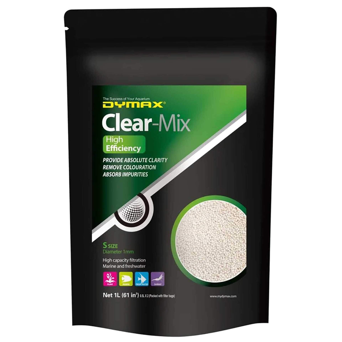 Dymax Clear-Max 1L (2 x 500ml) - Provides Clarity and Removes Colouration
