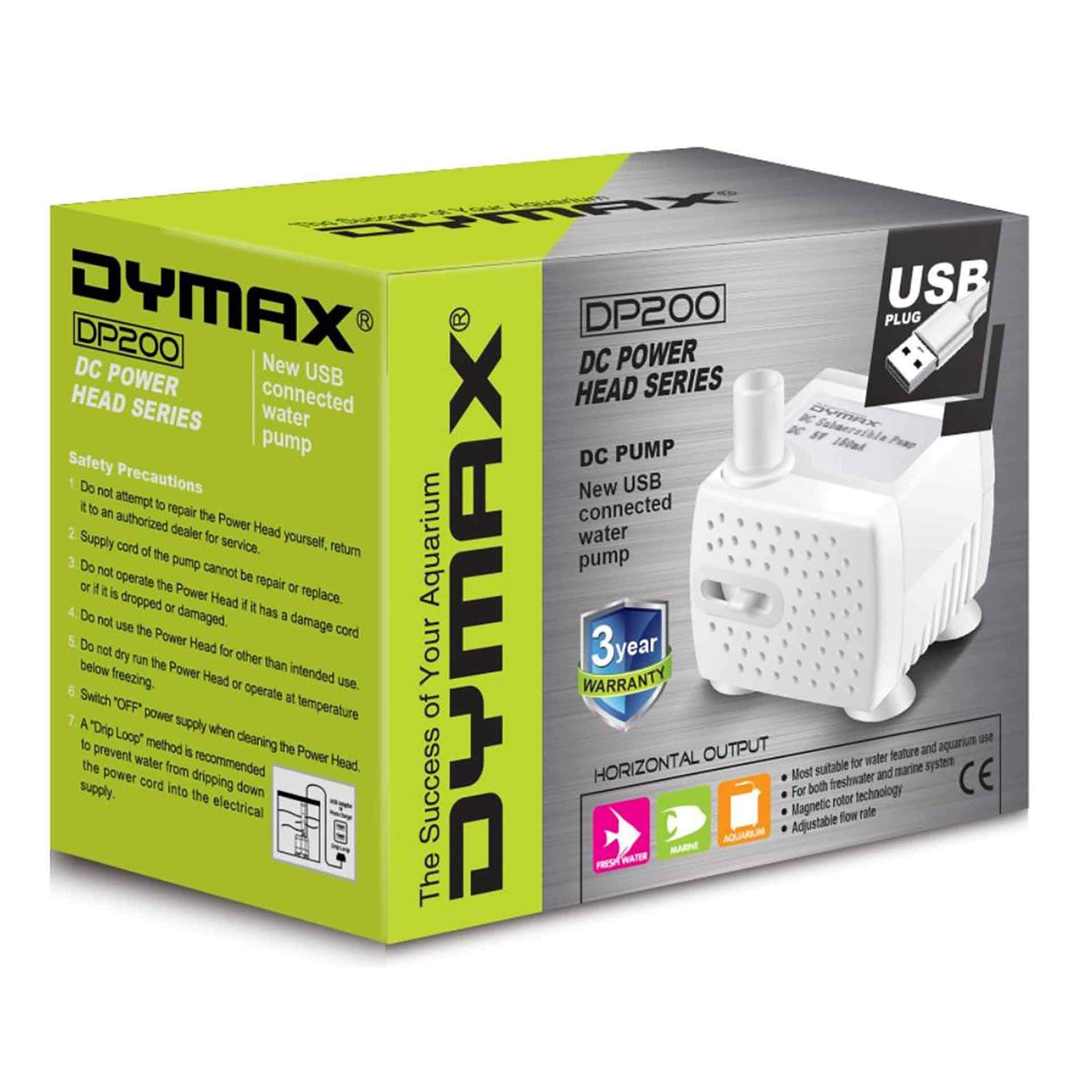 Dymax DC Power Head PD-200 w/ USB &amp; 240V Adapter