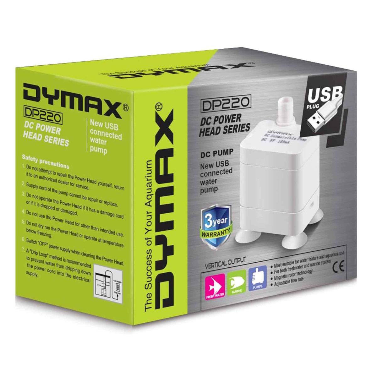Dymax DC Power Head PD-220 w/ USB &amp; 240V Adapter