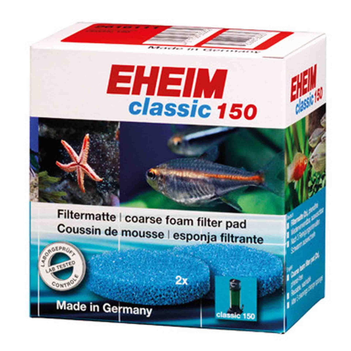 Eheim Coarse Filter Pad (Blue) (2 pcs) for Classic 150 (2211) Canister Filter