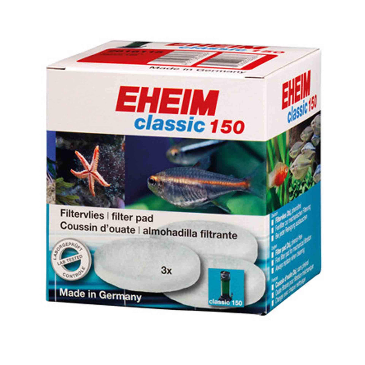 Eheim Fine Filter Pad (white Foam) (3 pcs) for Classic 150 (2211) Canister Filter