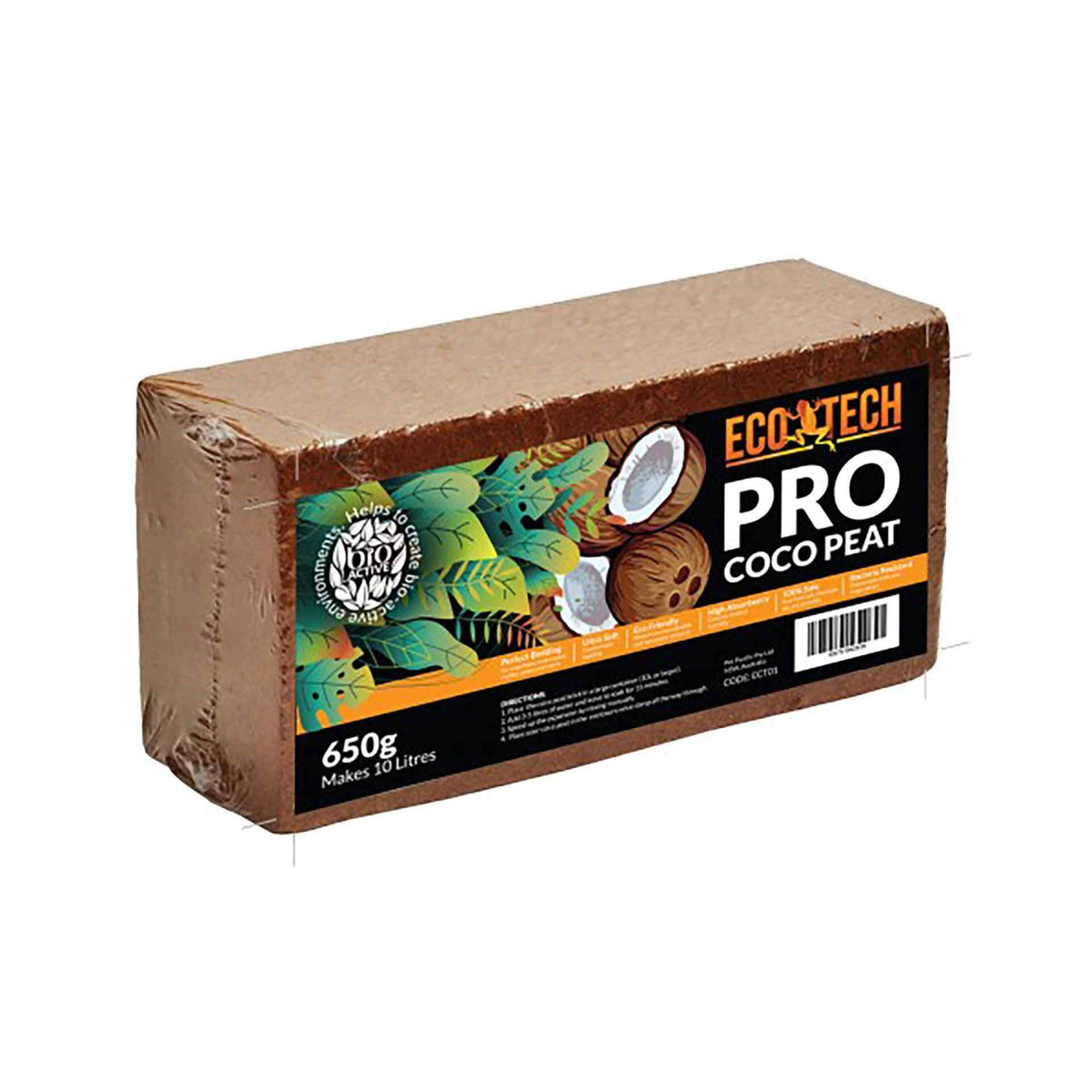 Eco Tech Pro Coco Peat 650g Makes 10 Litres
