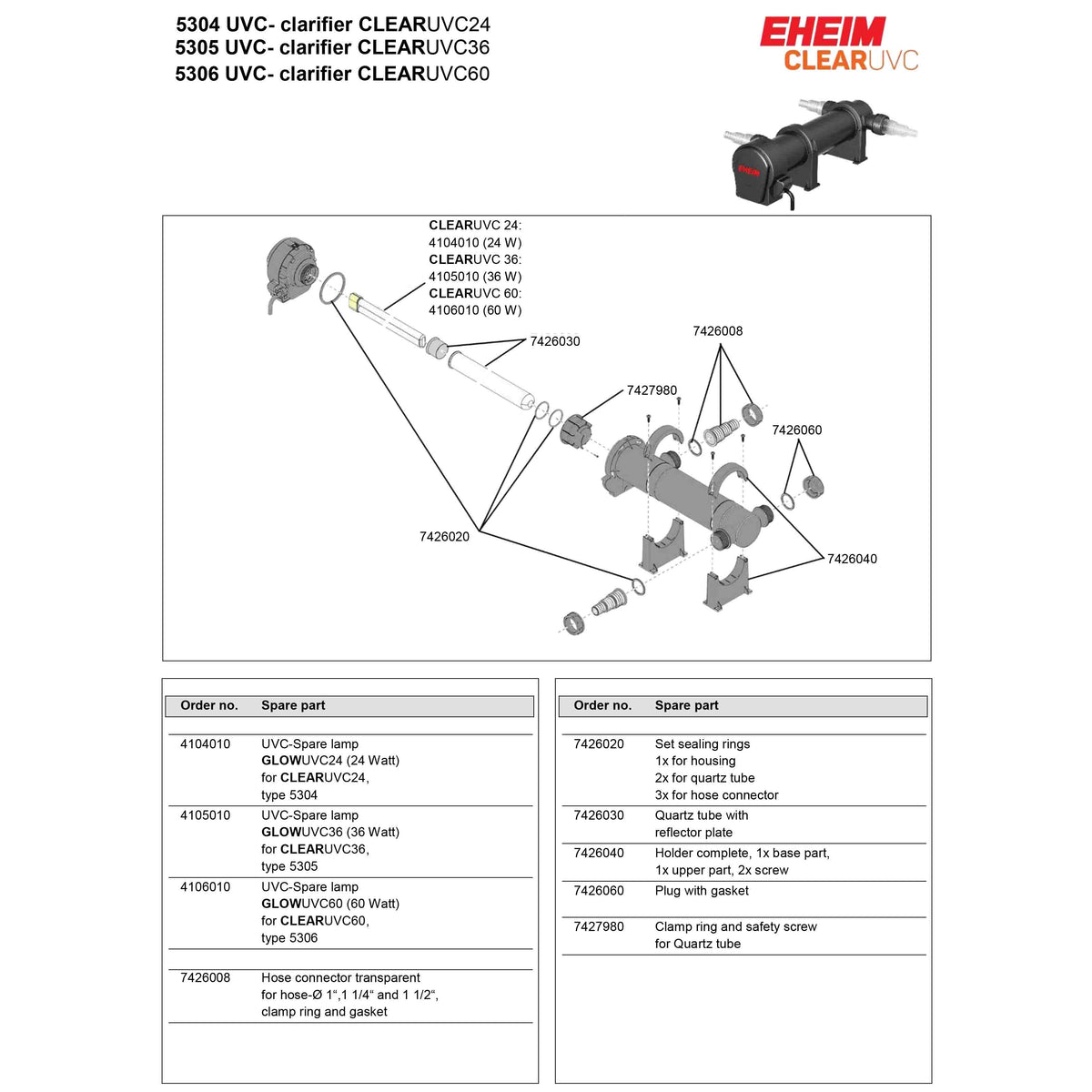Eheim CLEARUVC60 UV Steriliser for Ponds