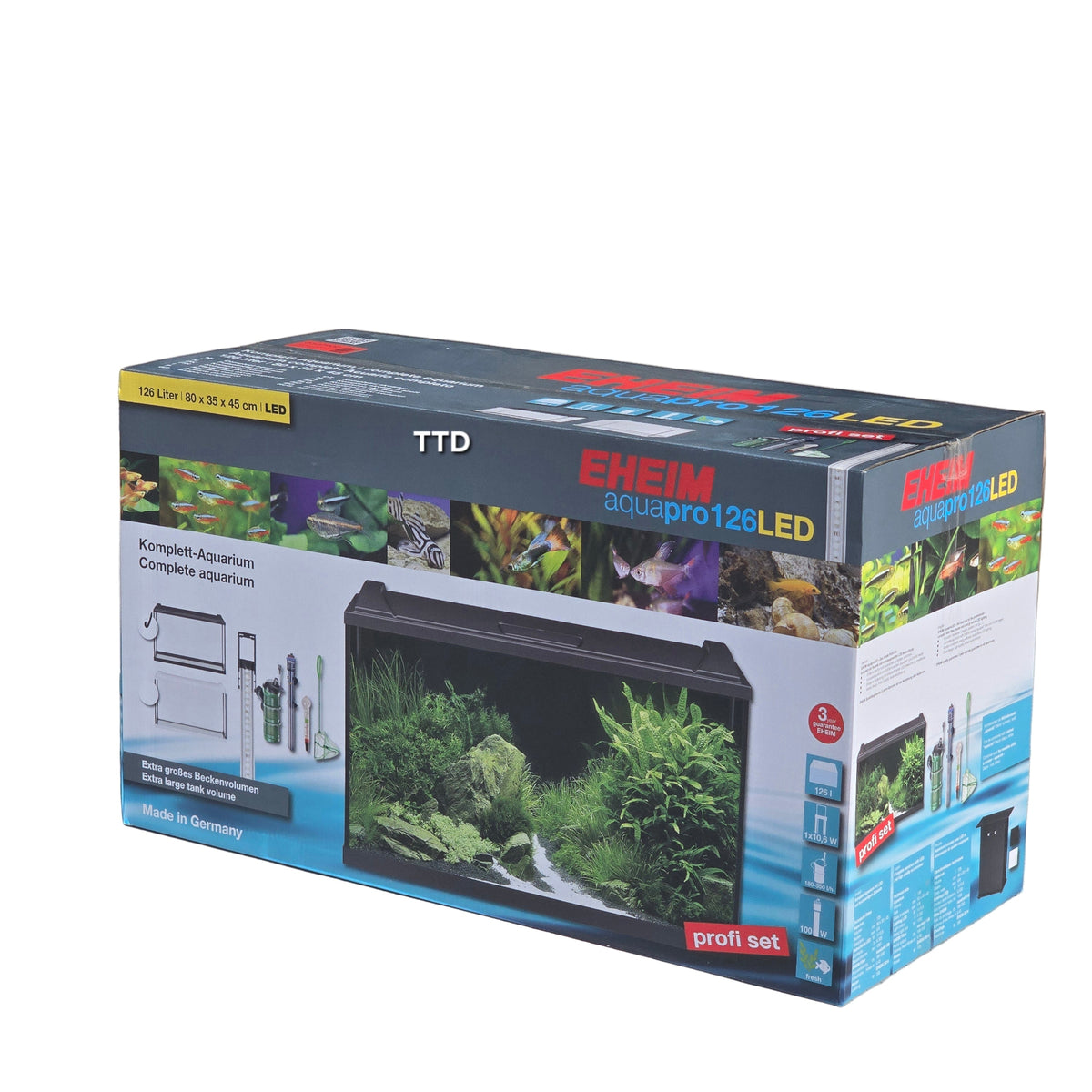 Eheim AquaproLED 126 Aquarium (Black) 126L - 80 x 45 x 35 cm**