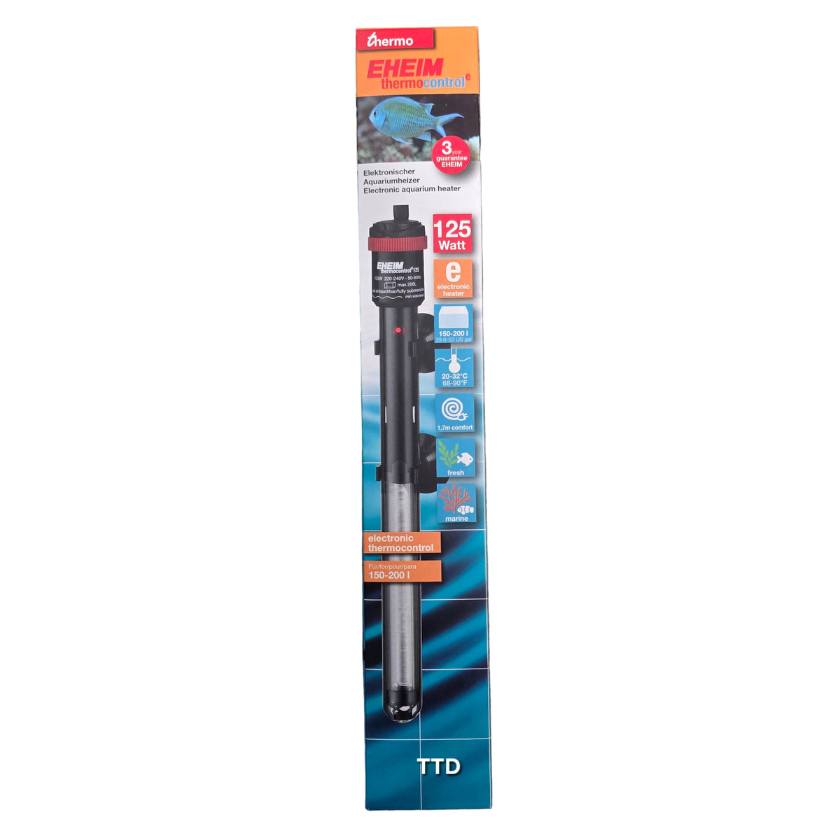 Eheim Thermocontrol e 125W Heater - 200L Aquariums - Electronic