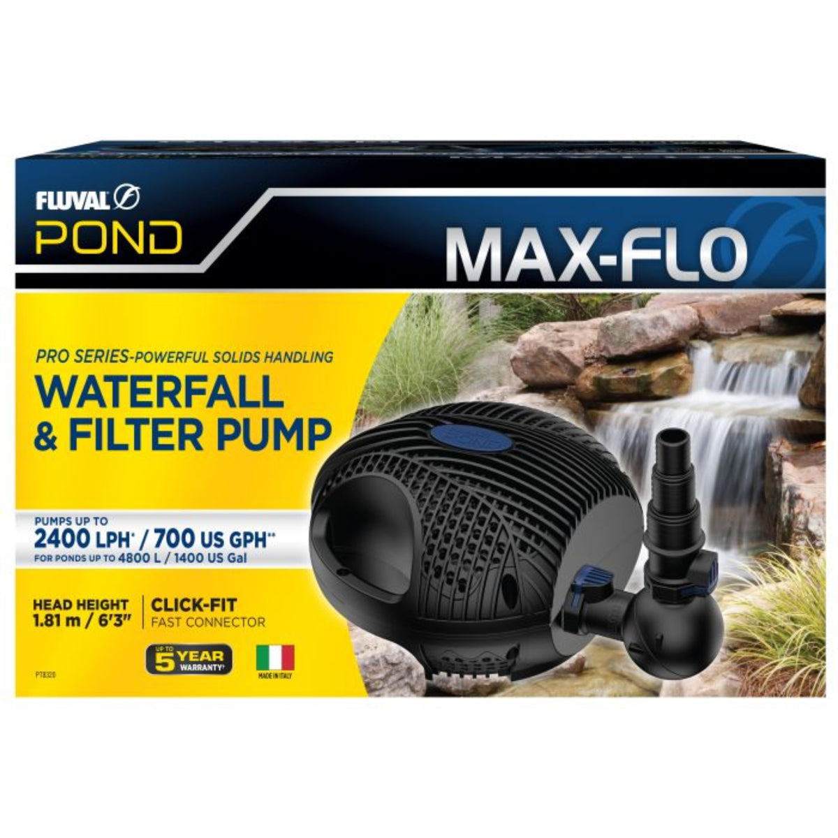Fluval Pond Max Flo Power Pump 2400 lift to 1.8 mtrs.