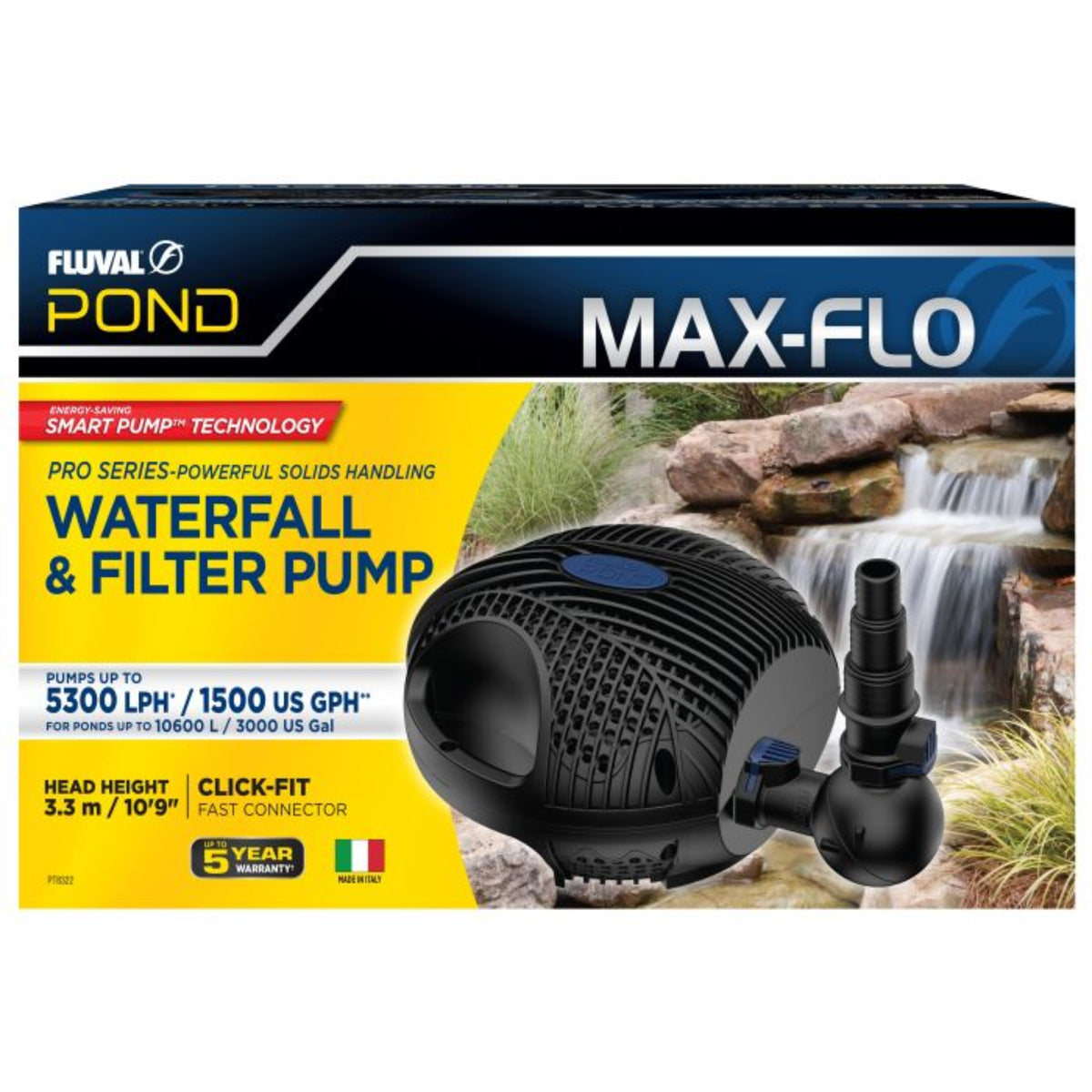 Fluval Pond Max Flo Power Pump 5300 lift to 3.3 mtrs.