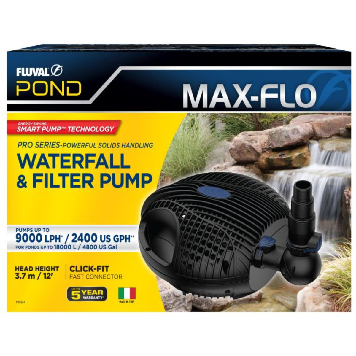 Fluval Pond Max Flo Power Pump 9000 lift to 3.7 mtrs.