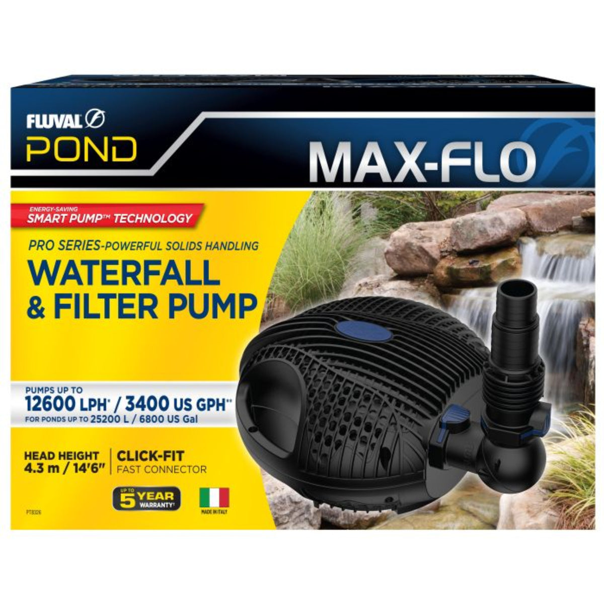 Fluval Pond Max Flo Power Pump 12000 lift to 4.2 mtrs.
